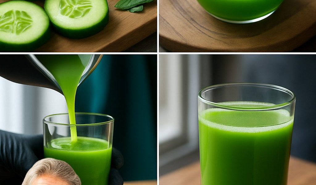 Drink This Simple Green Juice Daily and Say Goodbye to Puffy Eyes, Bloating & Dull Skin! 🥒💧