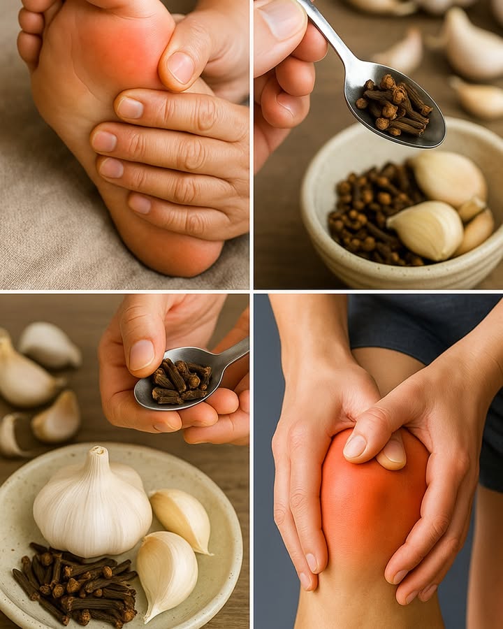 🌿 Cloves and Garlic: The Kitchen Cure for Leg Discomfort and Joint Vitality 🌿 Cloves and Garlic: The Kitchen Cure for Leg Discomfort and Joint Vitality