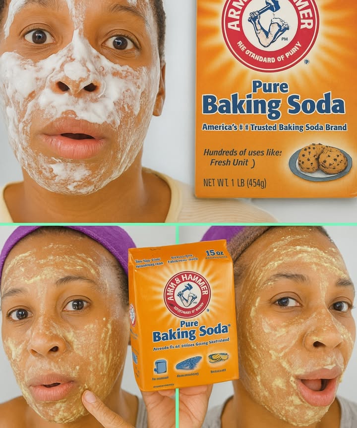 Glow Up Naturally: 3 Irresistible Baking Soda Hacks to Transform Your Face 🌟 Glow Up Naturally: 3 Irresistible Baking Soda Hacks to Transform Your Face 🌟