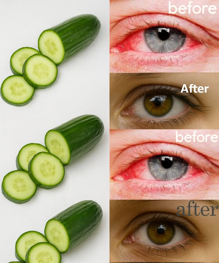 Unlock the Secret to Brighter Eyes with Cucumbers! 🥒 Unlock the Secret to Brighter Eyes with Cucumbers! 🥒