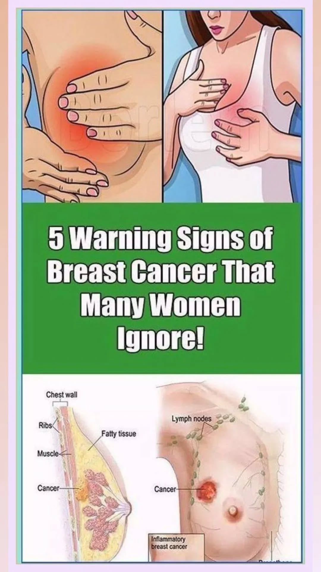 5 Warning Signs of Breast Cancer That Many Women Ignore 5 Warning Signs of Breast Cancer That Many Women Ignore