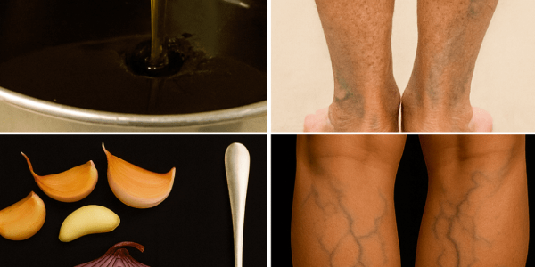 🌿 Transform Your Legs Naturally: The Onion, Garlic, and Olive Oil Remedy for Varicose Veins 🌿 Transform Your Legs Naturally: The Onion, Garlic, and Olive Oil Remedy for Varicose Veins