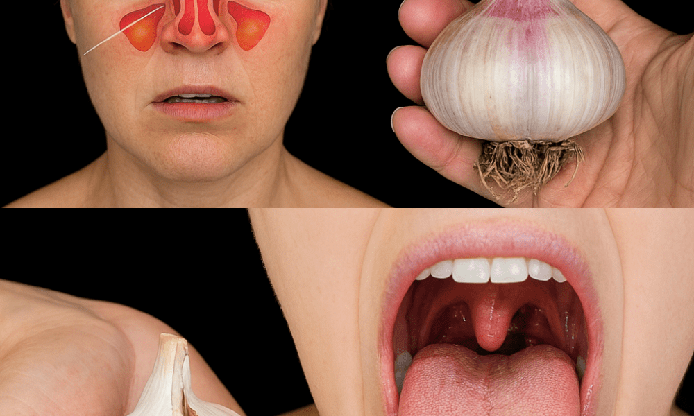 🧄 Garlic: The Hidden Cure for Sinus and Throat Infections You Never Knew About! ✨ 🧄 Garlic: The Hidden Cure for Sinus and Throat Infections You Never Knew About! ✨