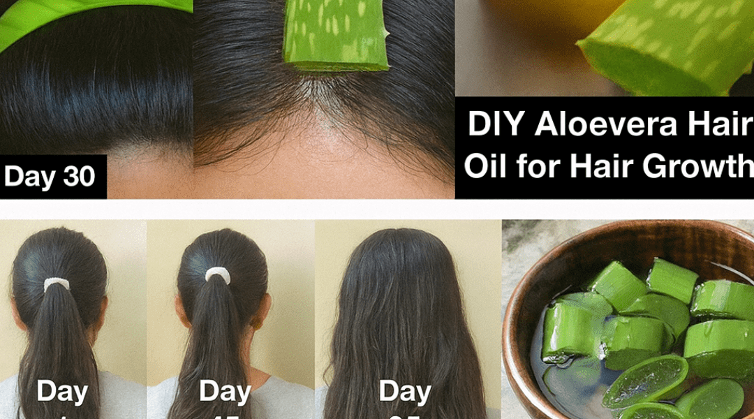 🌿 Unlock the Secret to Thicker, Healthier Hair with DIY Aloe Vera Oil