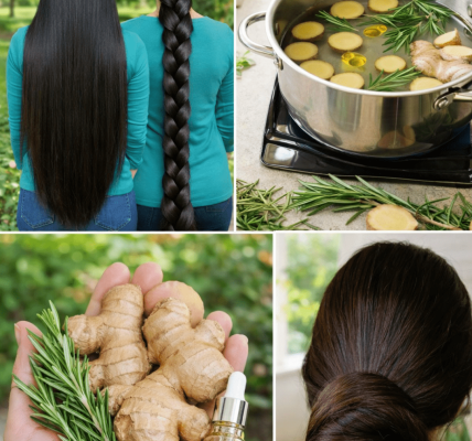 How to Support Longer, Thicker Hair Naturally with a Simple Ginger and Rosemary Rinse