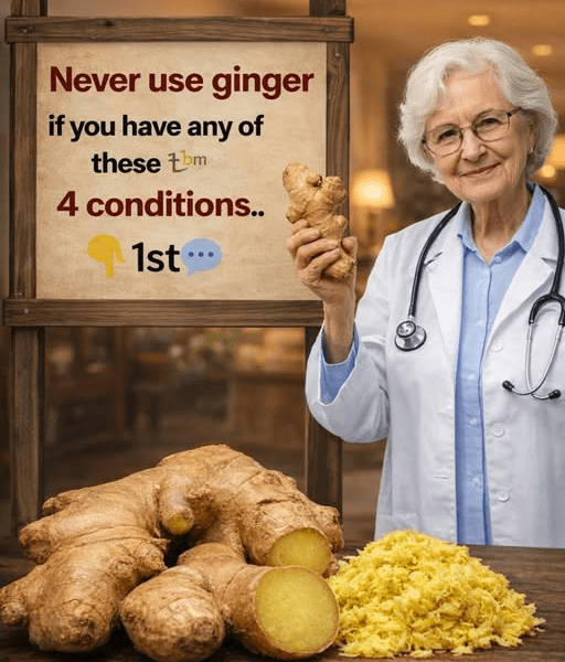 Ginger is healthy for most people — but not for everyone. See the list of 4 conditions + doctor’s explanation 1st