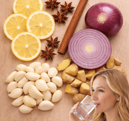 How to Prepare a Warming Homemade Herbal Infusion with Cinnamon, Cloves, Garlic, Ginger, Lemon, and Onion